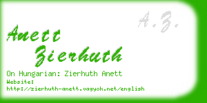 anett zierhuth business card